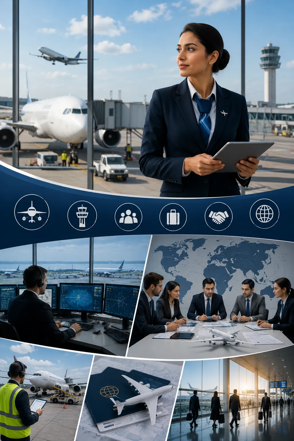 Aviation management in action

