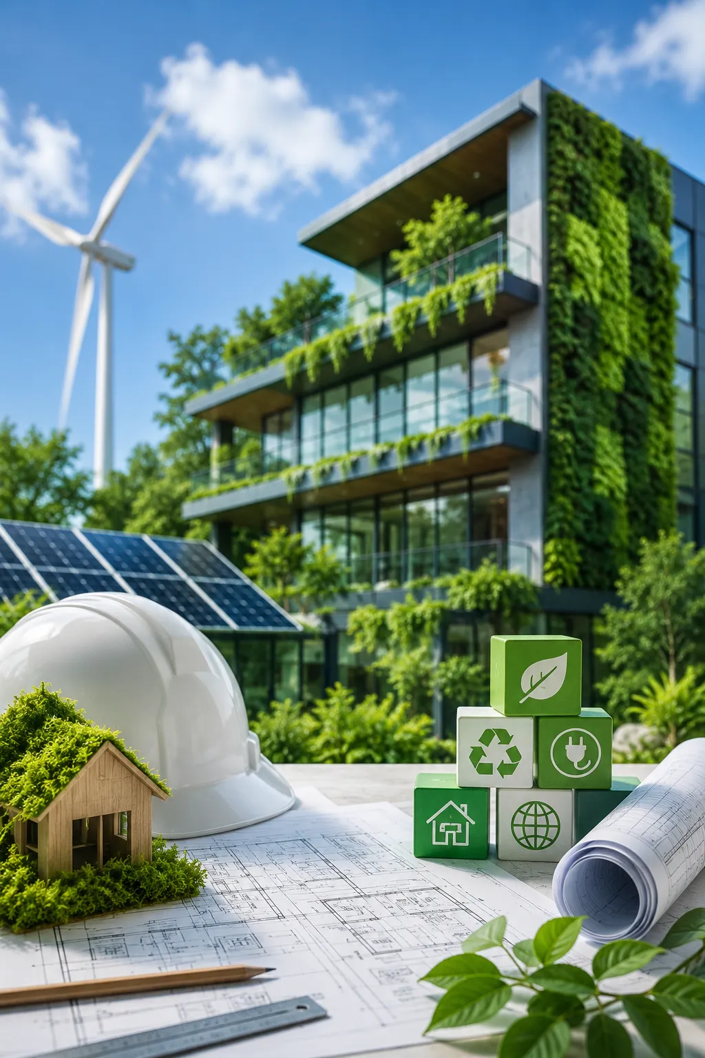 Eco-friendly architecture in harmony with nature