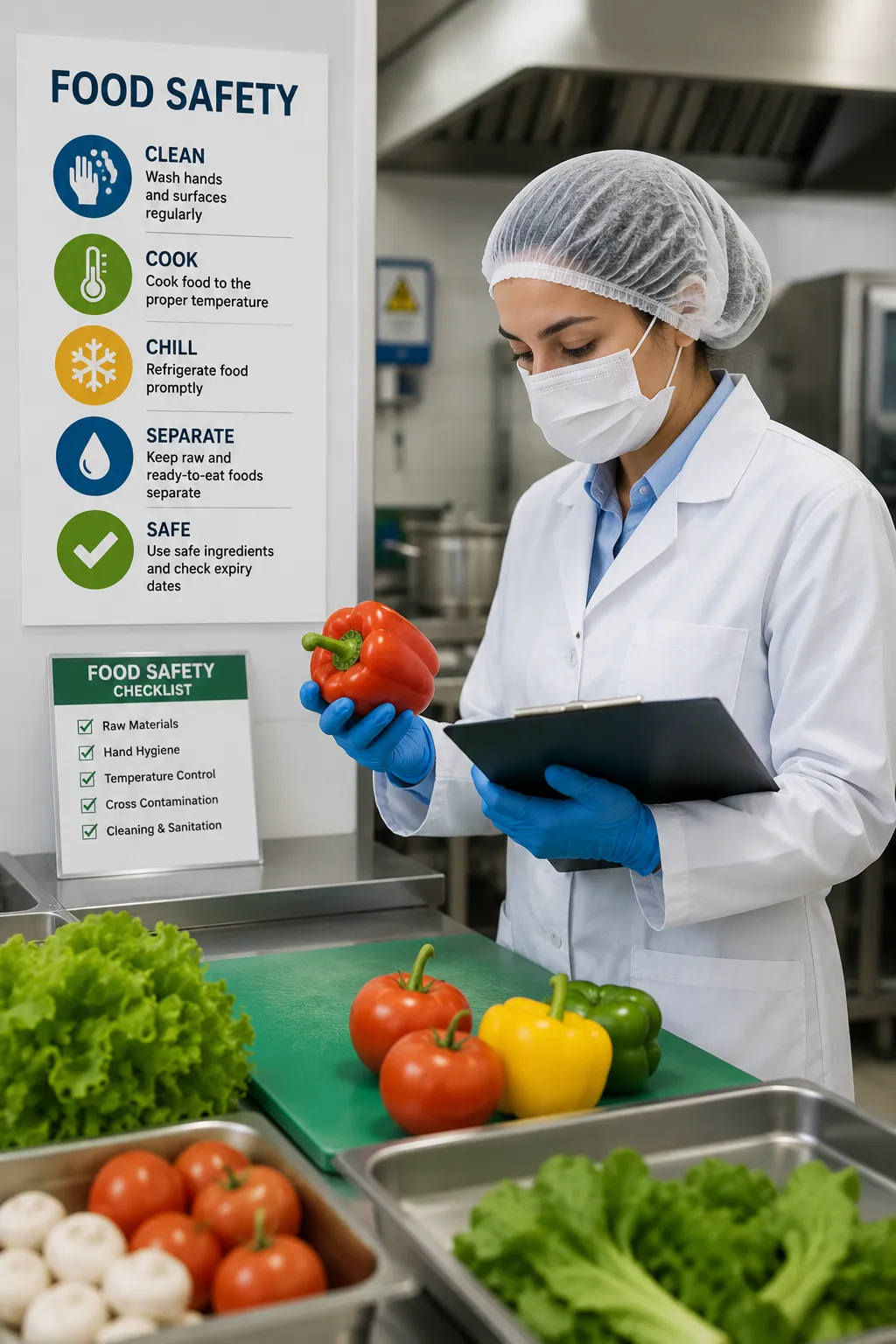 Food safety inspection in action

