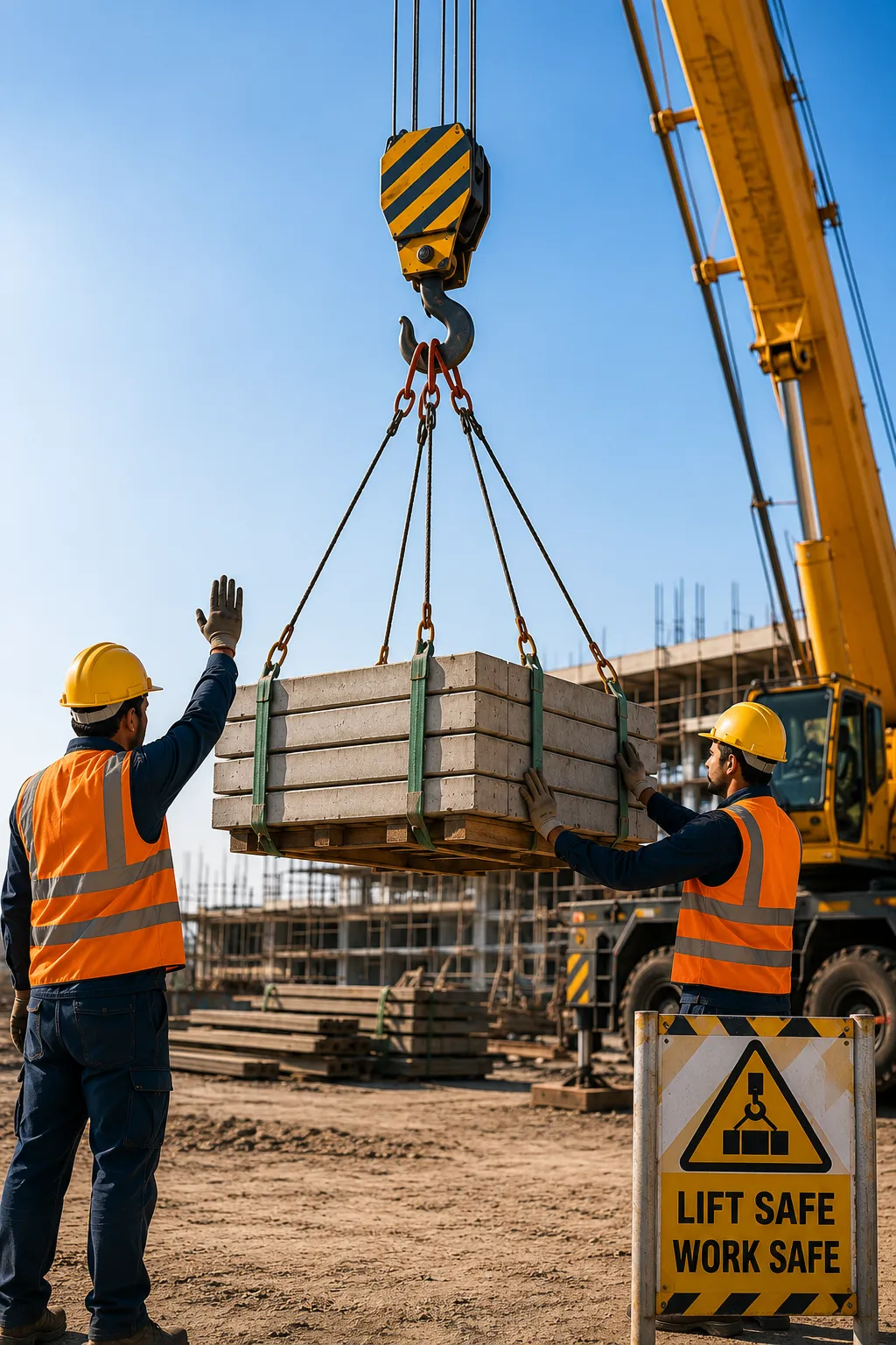 Guiding the concrete lift operation

